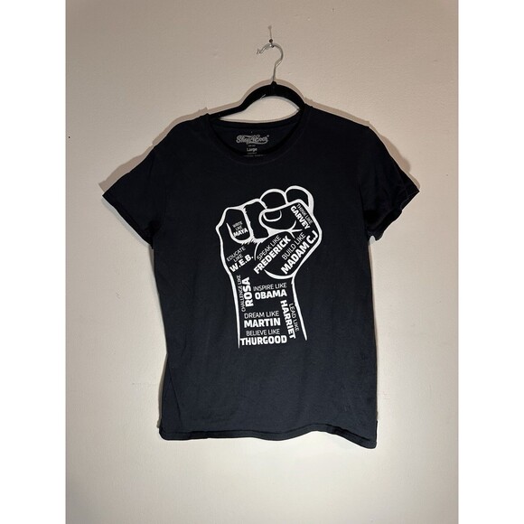 Influential Inspiring Black Leaders Fist T-shirt Civil Rights Shirts large - Picture 1 of 4